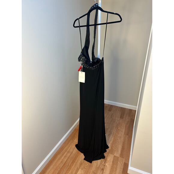 Mac Duggal 68166 Cutout Waist Criss Cross Back Dress Black size 0 - Picture 6 of 10